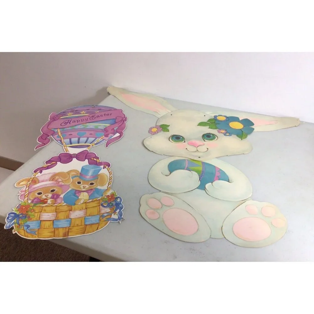 Large Easter Die Cut Cutout Decorations Moveable Arms